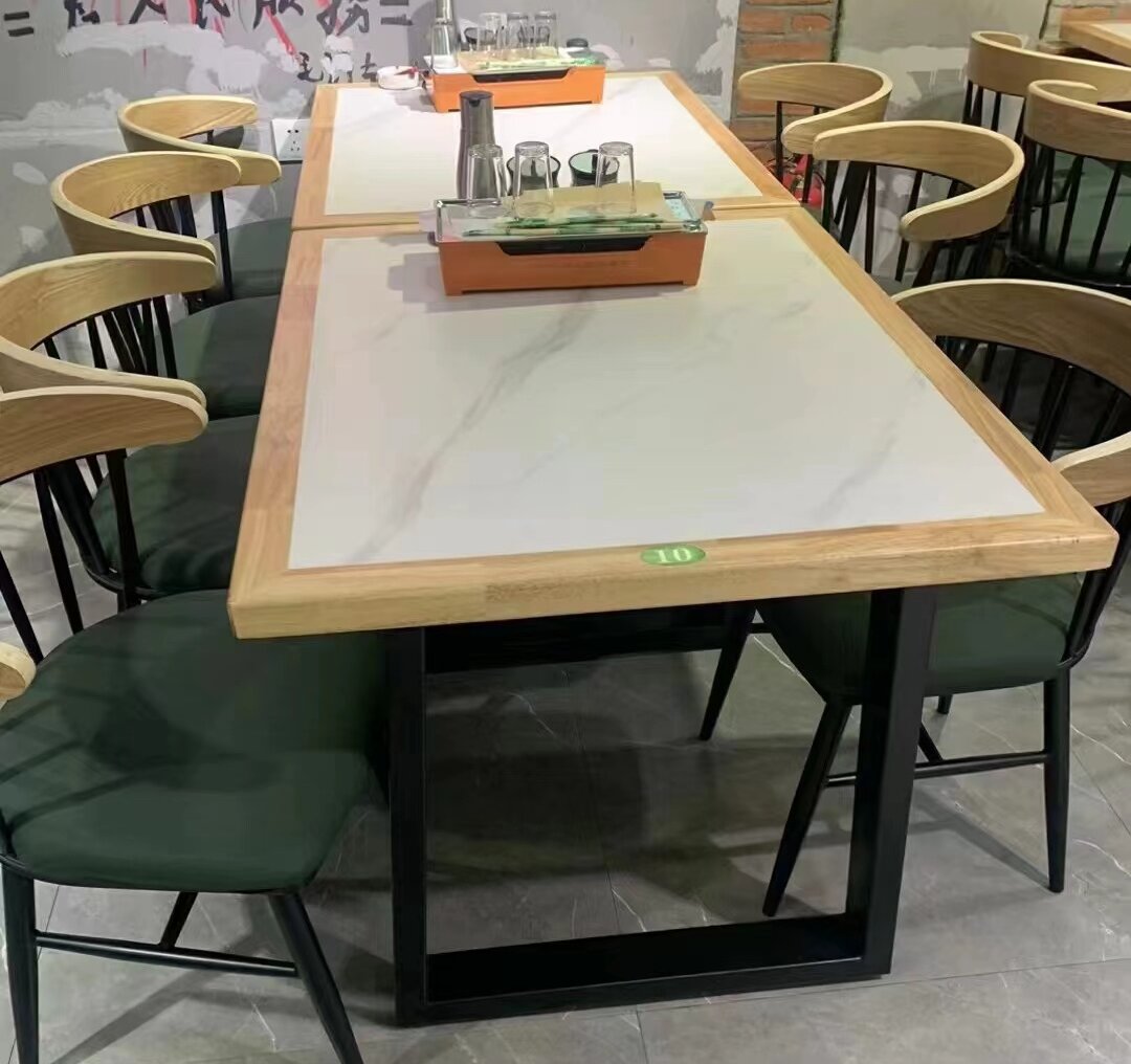 餐饮岩板餐桌2403